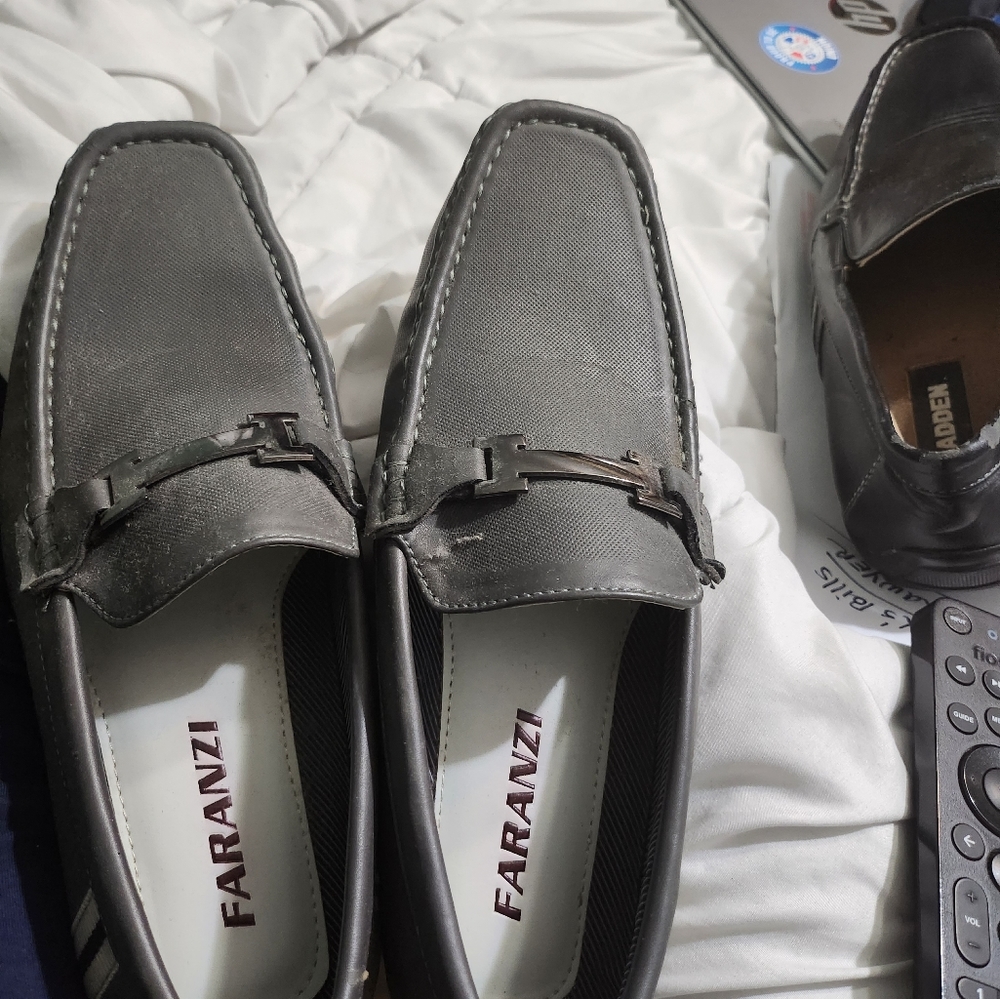 Men gray/ white shoes size 10.5 Faranzi
